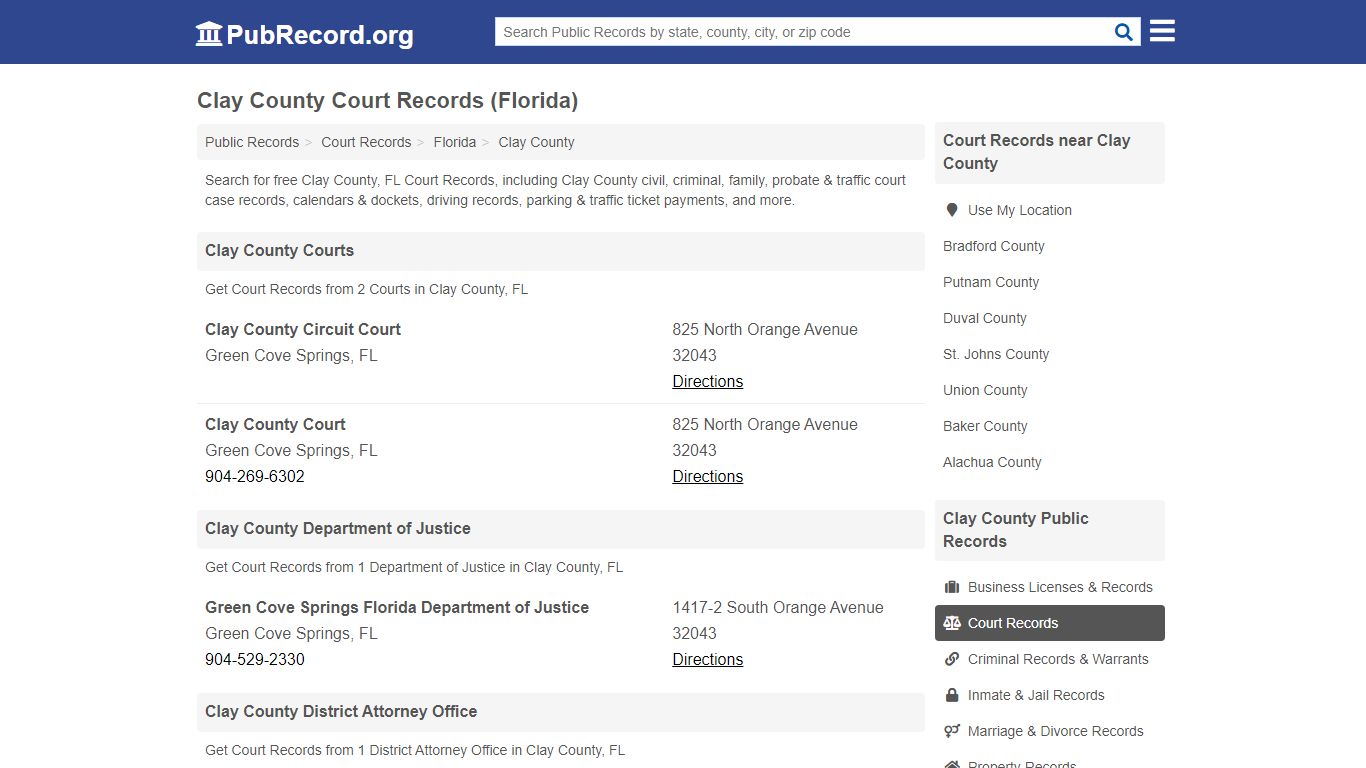 Free Clay County Court Records (Florida Court Records)